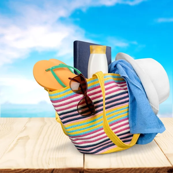 Vakanties, zomer, strand tas.. — Stockfoto