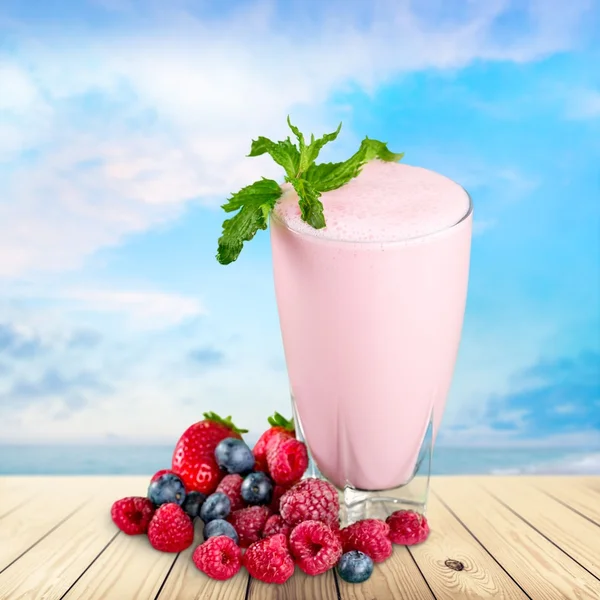 Shake, melk, fruit. — Stockfoto