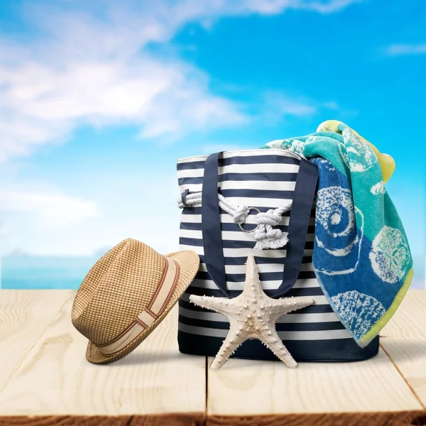 Summer, beach, bag. — Stock Photo, Image