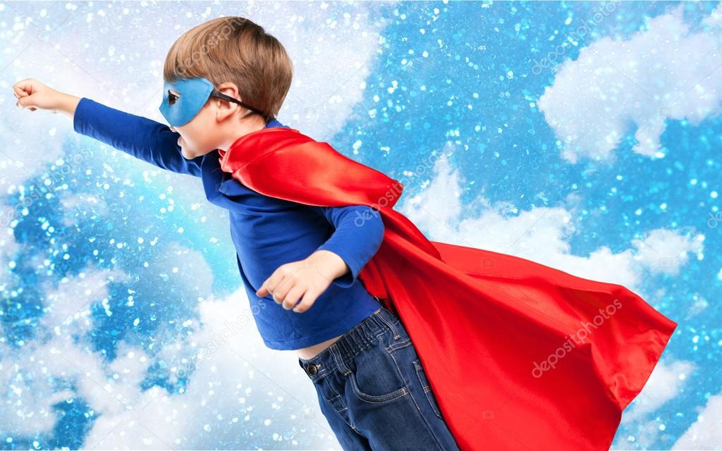 Kid, child, superhero.