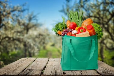 Geri dönüşüm çanta, yiyecek,.