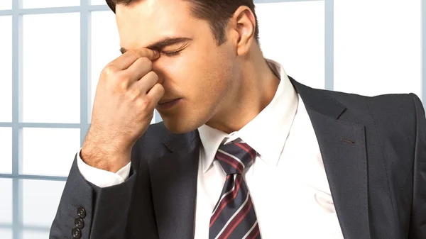 Emotional Stress, Headache, Men. — Stock Photo, Image