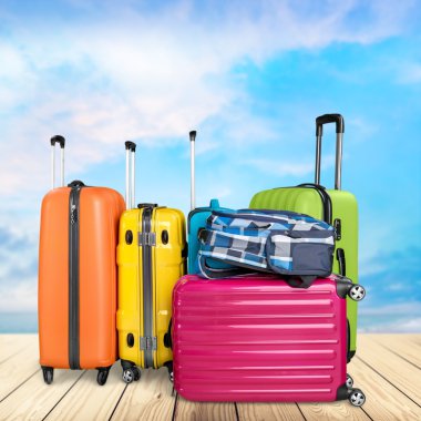 Havaalanı, izole, sırt çantası.