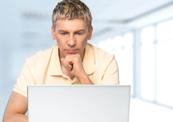 Homens, Computador, Computador portátil . — Fotografia de Stock