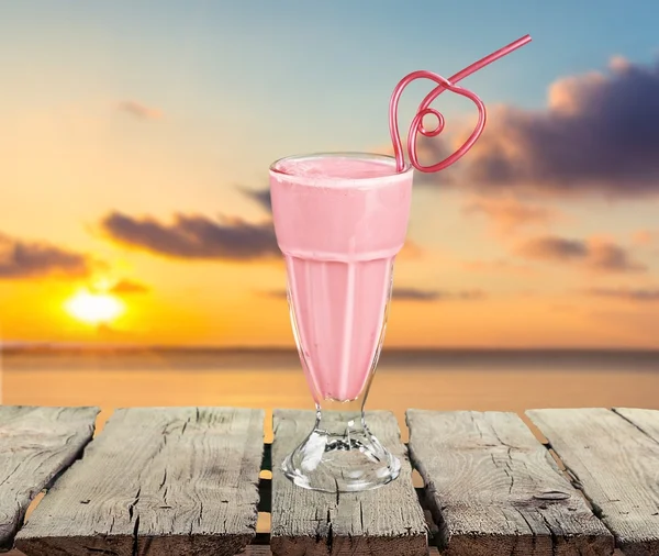 Milkshake, batido, leite . — Fotografia de Stock