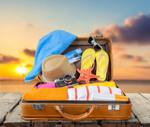 Strand, Kreuzfahrt, Kleidung. — Stockfoto