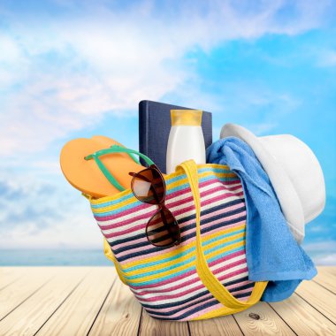 tatil, yaz, plaj çantası.