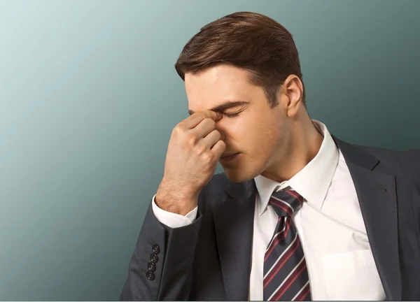 Estrés emocional, Dolor de cabeza, Hombres . —  Fotos de Stock