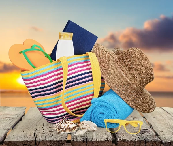 Vakanties, zomer, strand tas.. — Stockfoto