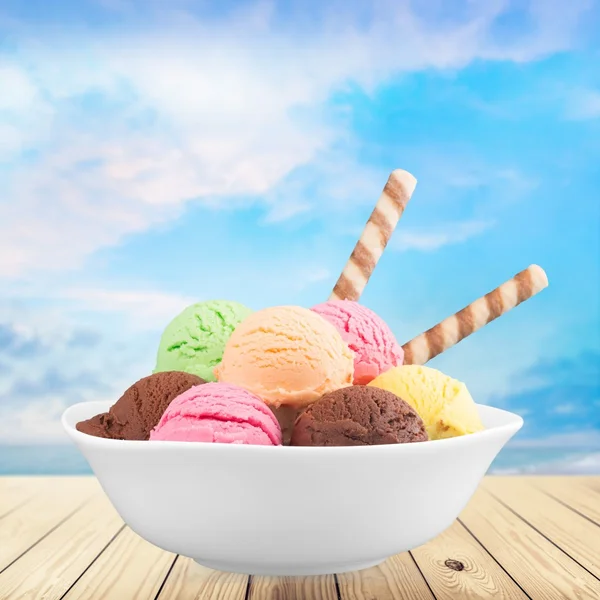 Gelato, panna, gelato . — Foto Stock
