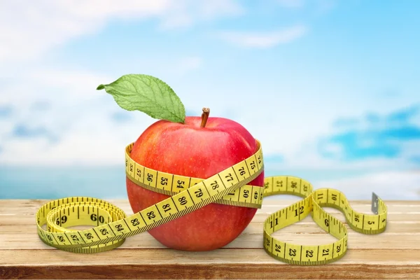 Dieting, Apple, Overweight. — Stock Photo, Image