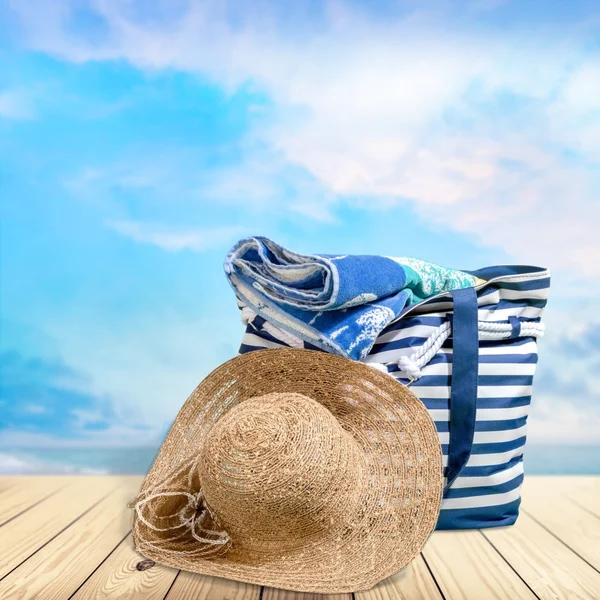 Beach Bag, Beach, Bag. — Stock Photo, Image