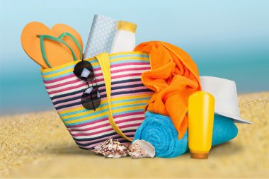 tatil, yaz, plaj çantası.