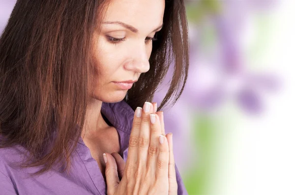 Imádkozzatok, ima, nő. — Stock Fotó