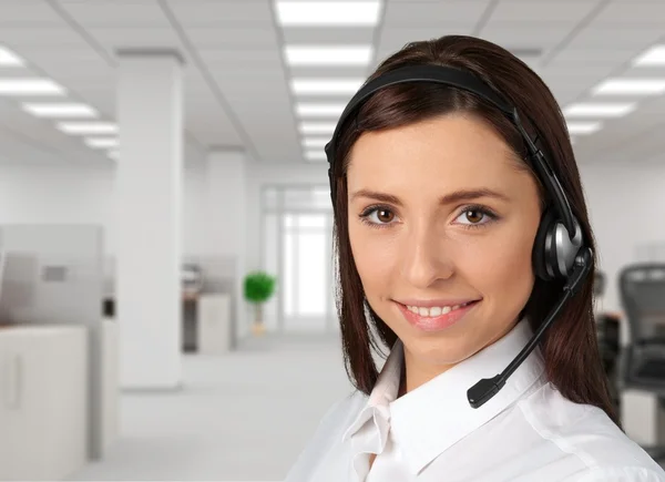 Customer Service Representative, Service, Telephone. — Stock Photo, Image