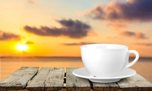 Kaffe kopp, kopp, ånga. — Stockfoto