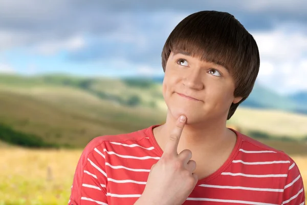 Denken, fragen, Männer. — Stockfoto