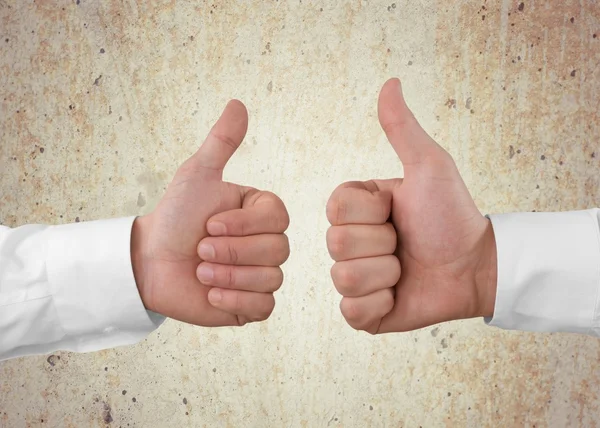 Thumbs Up, Human Thumb, Moving Up. — Stock Photo, Image