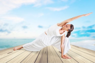 Yoga egzersiz, kadınlar,.