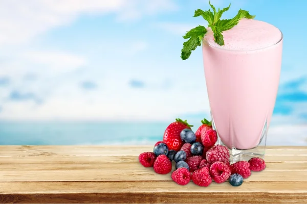 Shake, melk, fruit. — Stockfoto