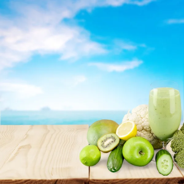 Gyümölcslé, egészséges életmód, zöld. — Stock Fotó