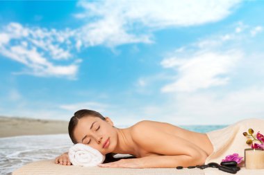 Spa, kadın, rahatlatıcı.