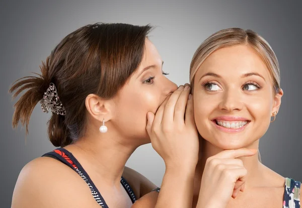 Whispering, Gossip, Mystery. — Stockfoto