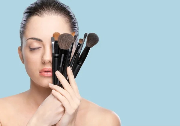 Make-up, Schönheit, Frauen. — Stockfoto