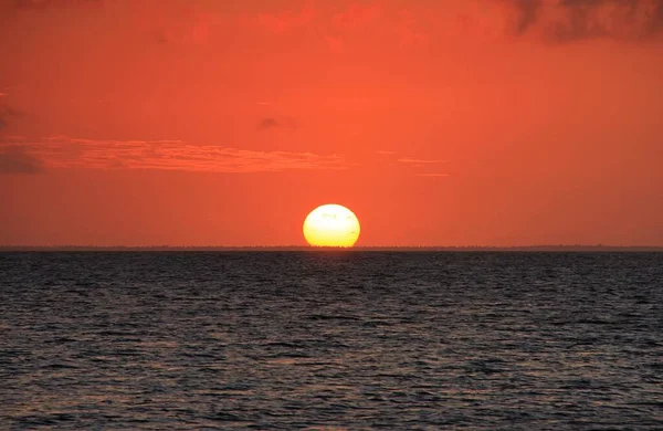 Sonnenuntergang Auf Dem Wasser Tonga — Stockfoto