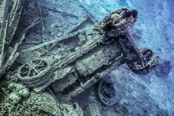 Carrello Elevatore Sott Acqua Sull Isola Santo Vanuatu — Foto Stock