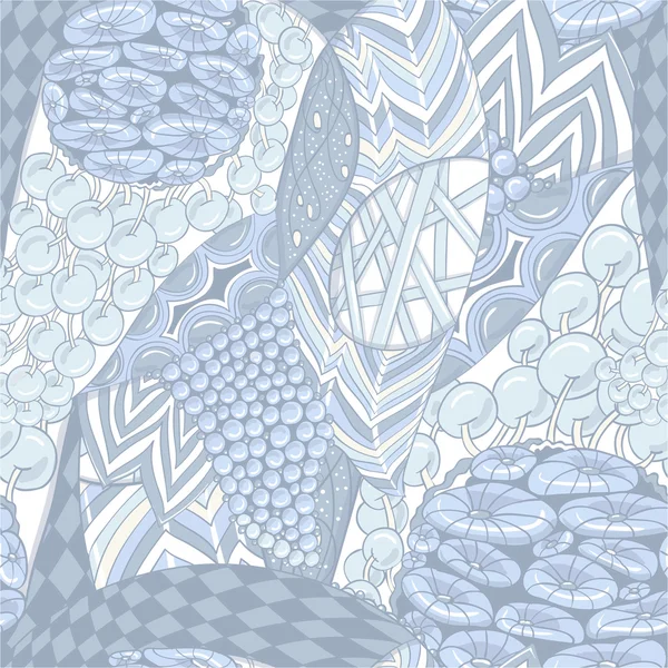 Işık gri renklerde çiçek elemanları ile Seamless Modeli
