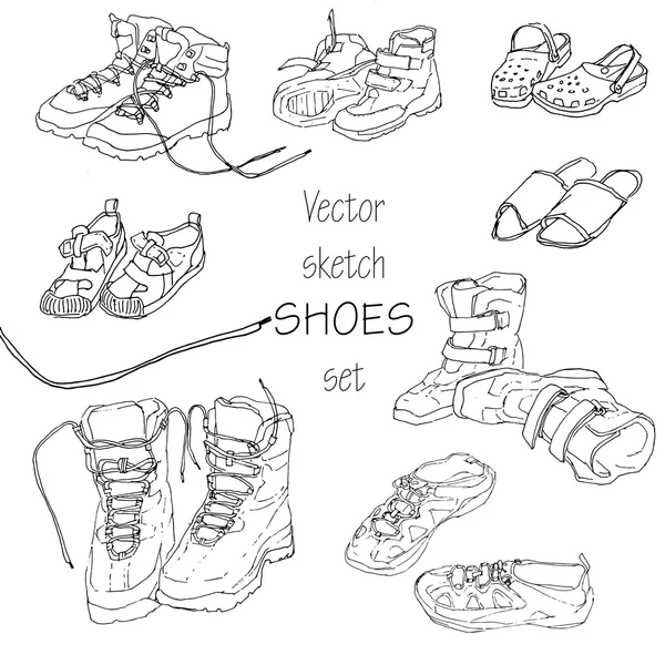 Vektör çizimi ayakkabılar set
