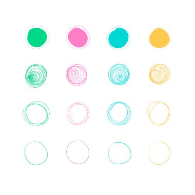 Renk doğrusal daireler ve beyaz arka plan üzerinde lekeler