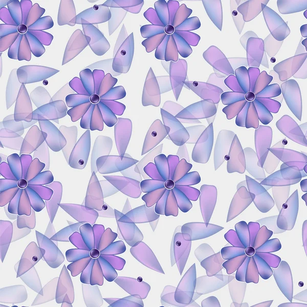 Sorunsuz çiçek deseni mavi ve pembe tonlarında 
