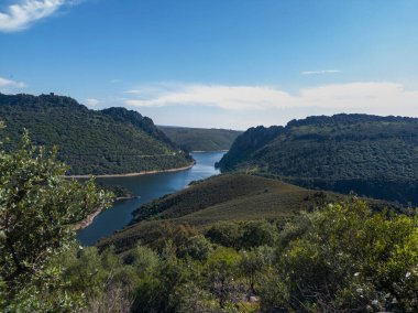 Monfrague, Salto de Gitano, Gemio tepesinden Tagus nehri. İspanya