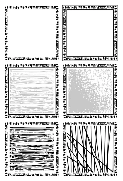 Ensemble de cadres décoratifs, avec arrière-plans — Image vectorielle