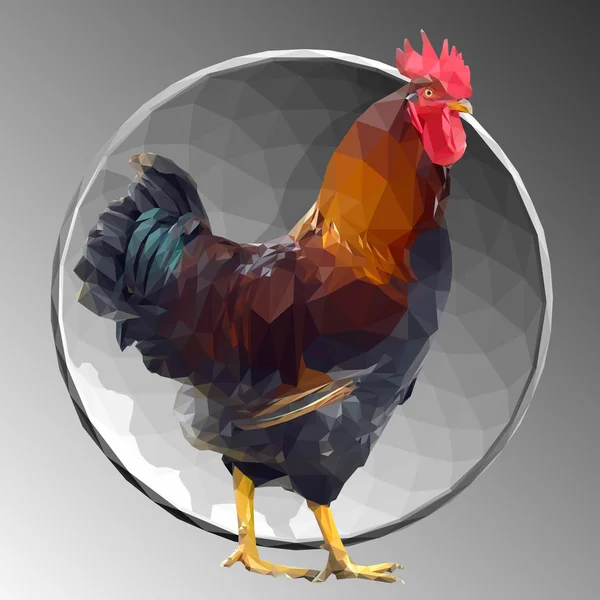 Gallo polivinílico bajo 03 — Vector de stock