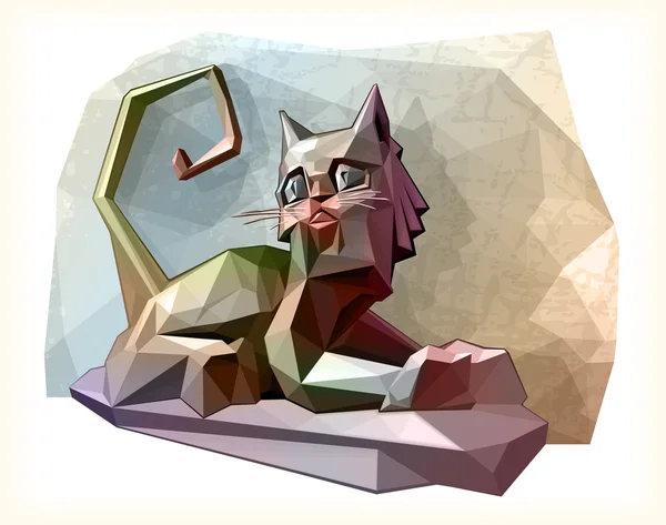 Soyut geometrik kedi