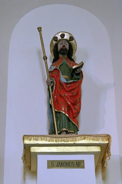 St. Jakobus 'dan. Kilisesindeki heykel, Kvarner Körfezi, Opatija, Hırvatistan ve Avrupa