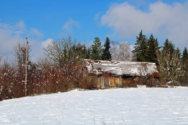 Februar Natur Winterszenen Der Umgebung Von Zagreb Kroatien Europa — Stockfoto