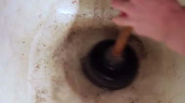 Tıkanmış drenaj su banyo, pis su ve kanalizasyon