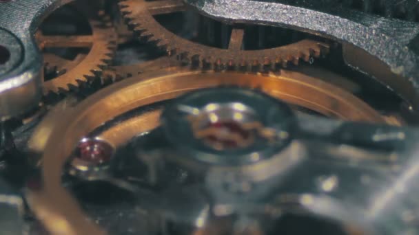 Clock Mechanism Works — Stock Video