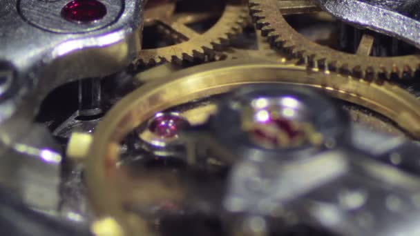 Clock Mechanism Works — Stock Video