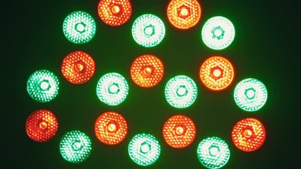 Lumiere leuchtet fx und blinkt in verschiedenen Farben — Stockvideo