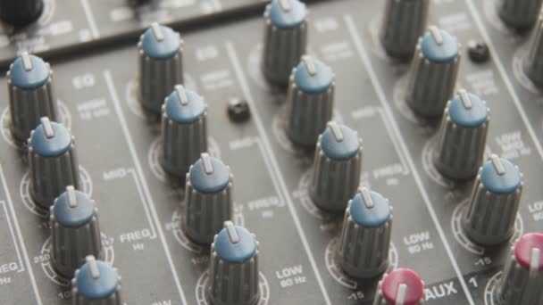 Working with Sound Mixing Console — Stock Video