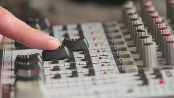Working with Sound Mixing Console — Stock Video