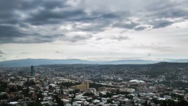 Tbilisi, Gruzie. Panoramatický pohled. Časová prodleva — Stock video