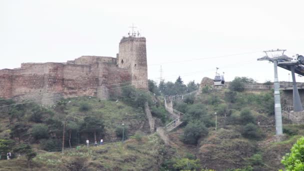 Teleférico en Tiflis, Georgia — Vídeos de Stock