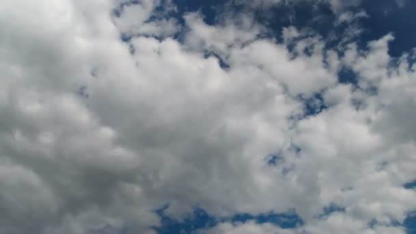 Wolken ziehen in den blauen Himmel — Stockvideo