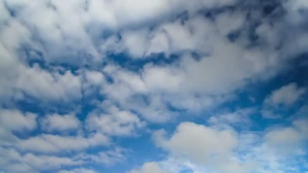 Wolken ziehen in den blauen Himmel — Stockvideo